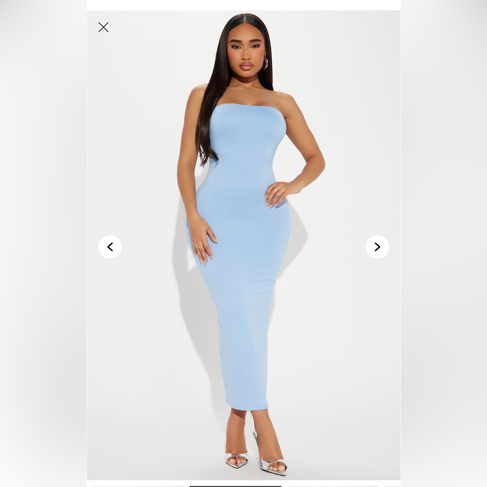 Elegant Blue Maxi Dress - Picture 2 of 2